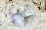 2.4" Purple Fluorite & Chalcedony Geode Section - Fluorescent! - #182394-1